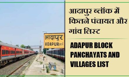 आदापुर ब्लॉक में कितने पंचायत और गांव लिस्ट | Adapur Block Panchayats and Villages List