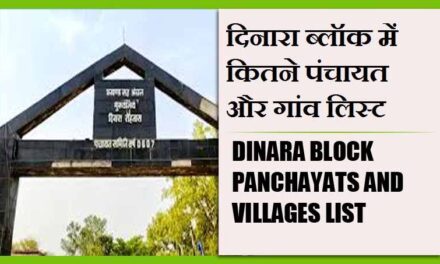 दिनारा ब्लॉक में कितने पंचायत और गांव लिस्ट | Dinara Block Panchayats and Villages List