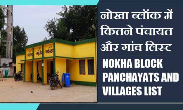 नोखा ब्लॉक में कितने पंचायत और गांव लिस्ट | Nokha Block Panchayats and Villages List