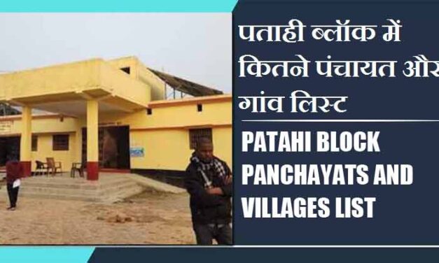 पताही ब्लॉक में कितने पंचायत और गांव लिस्ट | Patahi Block Panchayats and Villages List