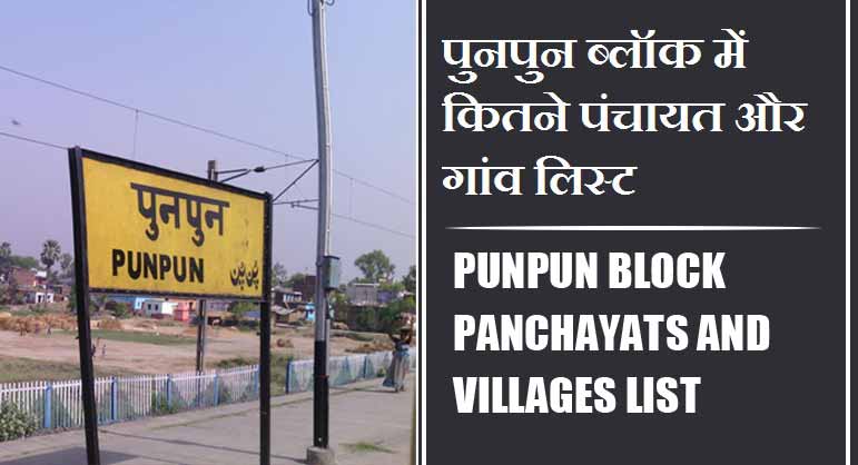 पुनपुन ब्लॉक में कितने पंचायत और गांव लिस्ट | Punpun Block Panchayats and Villages List