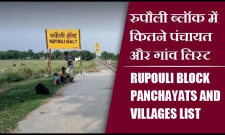 रुपौली ब्लॉक में कितने पंचायत और गांव लिस्ट | Rupouli Block Panchayats and Villages List