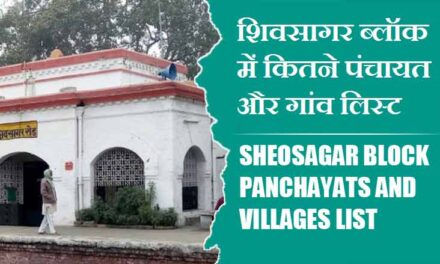 शिवसागर ब्लॉक में कितने पंचायत और गांव लिस्ट | Sheosagar Block Panchayats and Villages List