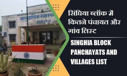 सिंघिया ब्लॉक में कितने पंचायत और गांव लिस्ट | Singhia Block Panchayats and Villages List
