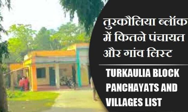तुरकौलिया ब्लॉक में कितने पंचायत और गांव लिस्ट | Turkaulia Block Panchayats and Villages List