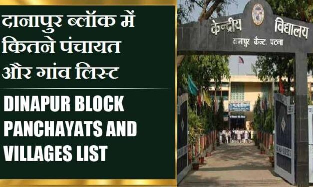 दानापुर ब्लॉक में कितने पंचायत और गांव लिस्ट | Dinapur Block Panchayats and Villages List
