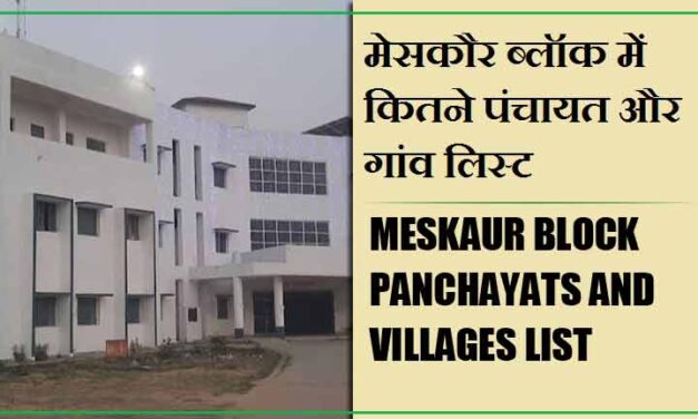 मेसकौर ब्लॉक में कितने पंचायत और गांव लिस्ट | Meskaur Block Panchayats and Villages List