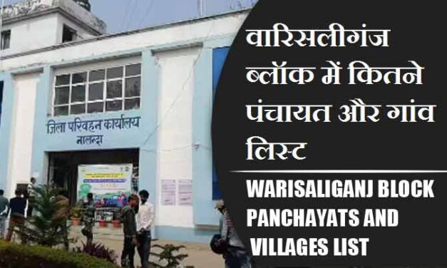 वारिसलीगंज ब्लॉक में कितने पंचायत और गांव लिस्ट | Warisaliganj Block Panchayats and Villages List
