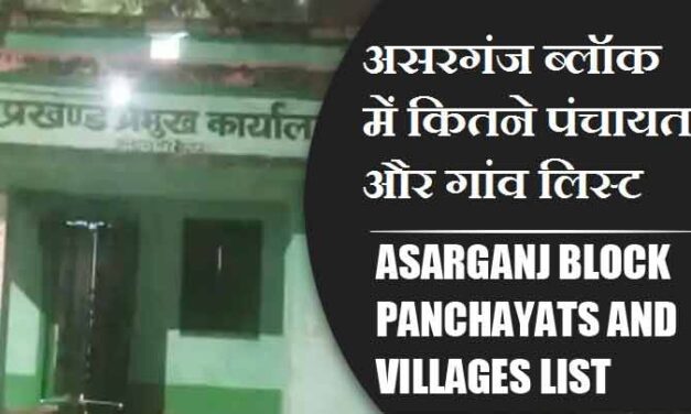 असरगंज ब्लॉक में कितने पंचायत और गांव लिस्ट | Asarganj Block Panchayats and Villages List