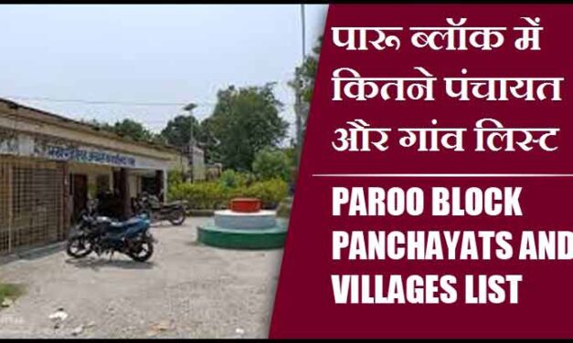 पारू ब्लॉक में कितने पंचायत और गांव लिस्ट | Paroo Block Panchayats and Villages List