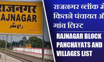 राजनगर ब्लॉक में कितने पंचायत और गांव लिस्ट | Rajnagar Block Panchayats and Villages List