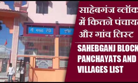 साहेबगंज ब्लॉक में कितने पंचायत और गांव लिस्ट | Sahebganj Block Panchayats and Villages List