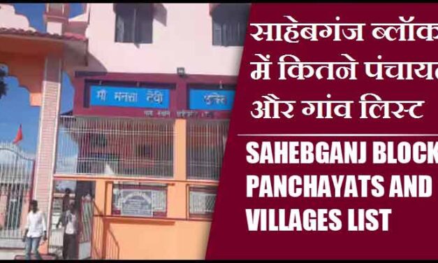 साहेबगंज ब्लॉक में कितने पंचायत और गांव लिस्ट | Sahebganj Block Panchayats and Villages List