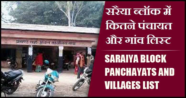 सरैया ब्लॉक में कितने पंचायत और गांव लिस्ट | Saraiya Block Panchayats and Villages List