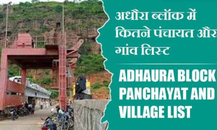 अधौरा ब्लॉक में कितने पंचायत और गांव लिस्ट | Adhaura Block Panchayat and Village List