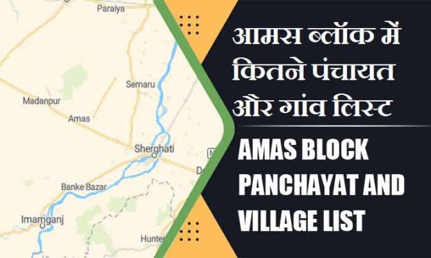 आमस ब्लॉक में कितने पंचायत और गांव लिस्ट | Amas Block Panchayat and Village List