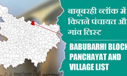 बाबूबरही ब्लॉक में कितने पंचायत और गांव लिस्ट | Babubarhi Block Panchayats and Villages List