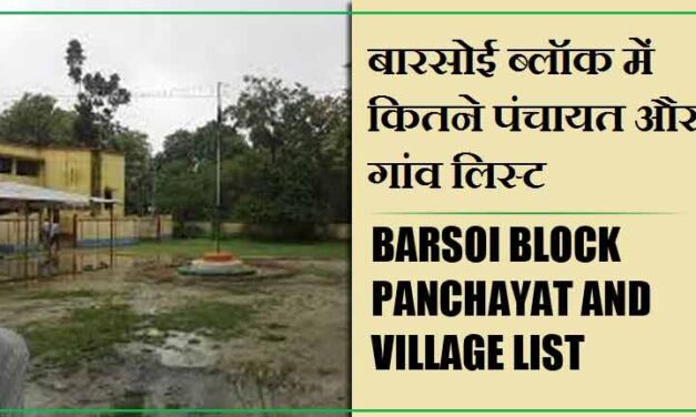 बारसोई ब्लॉक में कितने पंचायत और गांव लिस्ट | Barsoi Block Panchayat and Village List