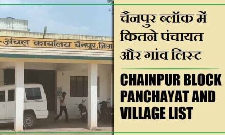 चैनपुर ब्लॉक में कितने पंचायत और गांव लिस्ट | Chainpur Block Panchayat and Village List