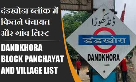 दंडखोडा ब्लॉक में कितने पंचायत और गांव लिस्ट | Dandkhora Block Panchayat and Village List