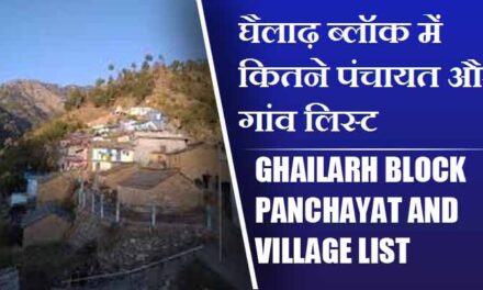 घैलाढ़ ब्लॉक में कितने पंचायत और गांव लिस्ट | Ghailarh Block Panchayat and Village List