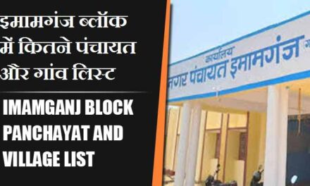 इमामगंज ब्लॉक में कितने पंचायत और गांव लिस्ट | Imamganj Block Panchayat and Village List