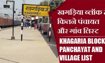 खगड़िया ब्लॉक में कितने पंचायत और गांव लिस्ट | Khagaria Block Panchayat and Village List