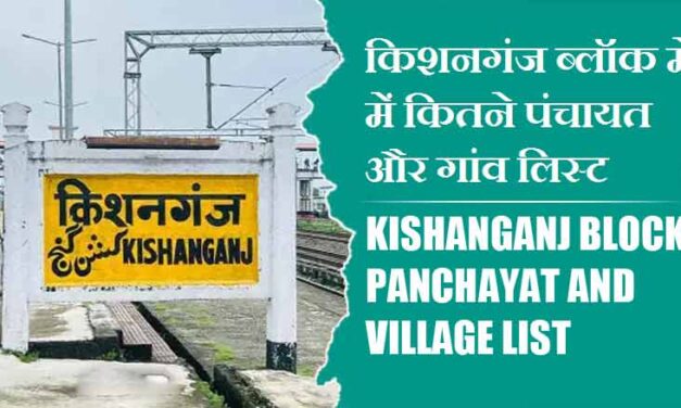 किशनगंज ब्लॉक में  में कितने पंचायत और गांव लिस्ट | Kishanganj Block Panchayat and Village List