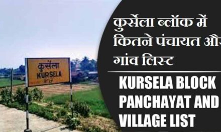 कुर्सेला ब्लॉक में कितने पंचायत और गांव लिस्ट | Kursela Block Panchayat and Village List