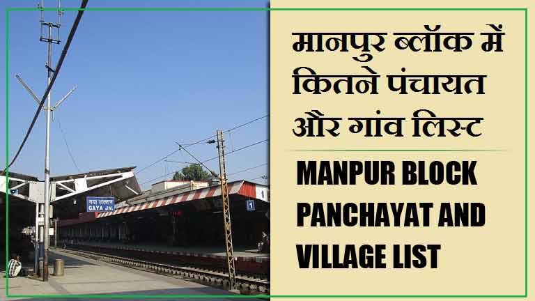 मानपुर ब्लॉक में कितने पंचायत और गांव लिस्ट | Manpur Block Panchayat and Village List