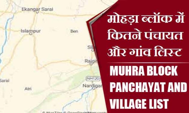 मोहड़ा ब्लॉक में कितने पंचायत और गांव लिस्ट | Muhra Block Panchayat and Village List