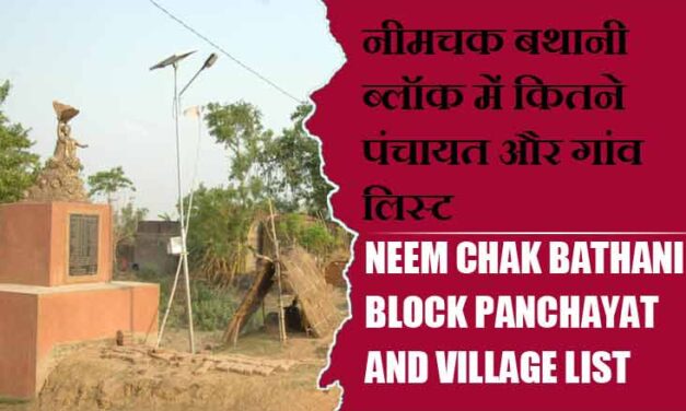 नीमचक बथानी ब्लॉक में कितने पंचायत और गांव लिस्ट | Neem Chak Bathani Block Panchayat and Village List