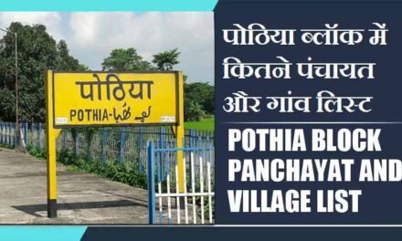 पोठिया ब्लॉक में कितने पंचायत और गांव लिस्ट | Pothia Block Panchayat and Village List