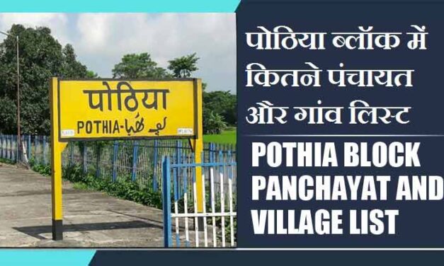 पोठिया ब्लॉक में कितने पंचायत और गांव लिस्ट | Pothia Block Panchayat and Village List