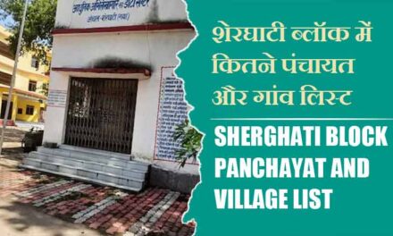 शेरघाटी ब्लॉक में कितने पंचायत और गांव लिस्ट | Sherghati Block Panchayat and Village List