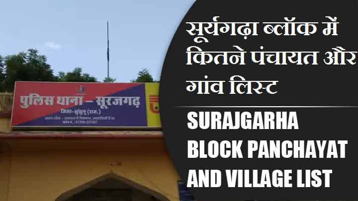 सूर्यगढ़ा ब्लॉक में कितने पंचायत और गांव लिस्ट | Surajgarha Block Panchayat and Village List