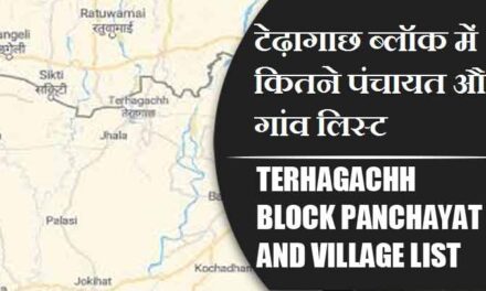 टेढ़ागाछ ब्लॉक में कितने पंचायत और गांव लिस्ट | Terhagachh Block Panchayat and Village List