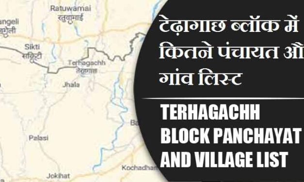 टेढ़ागाछ ब्लॉक में कितने पंचायत और गांव लिस्ट | Terhagachh Block Panchayat and Village List