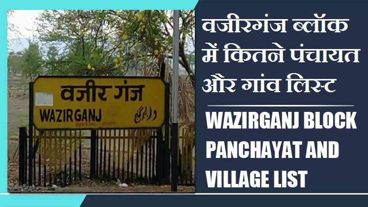 वजीरगंज ब्लॉक में कितने पंचायत और गांव लिस्ट | Wazirganj Block Panchayat and Village List