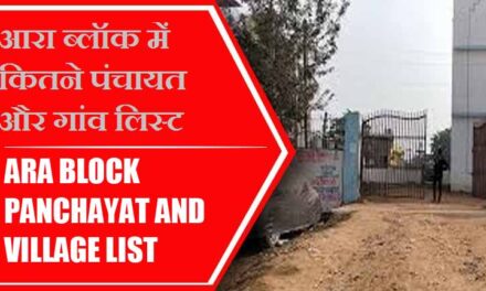 आरा ब्लॉक में कितने पंचायत और गांव लिस्ट | Ara Block Panchayat and Village List
