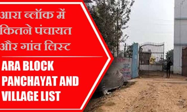 आरा ब्लॉक में कितने पंचायत और गांव लिस्ट | Ara Block Panchayat and Village List
