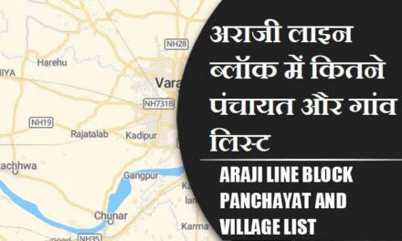 अराजी लाइन ब्लॉक में कितने पंचायत और गांव लिस्ट | Araji Line Block Panchayat and Village List