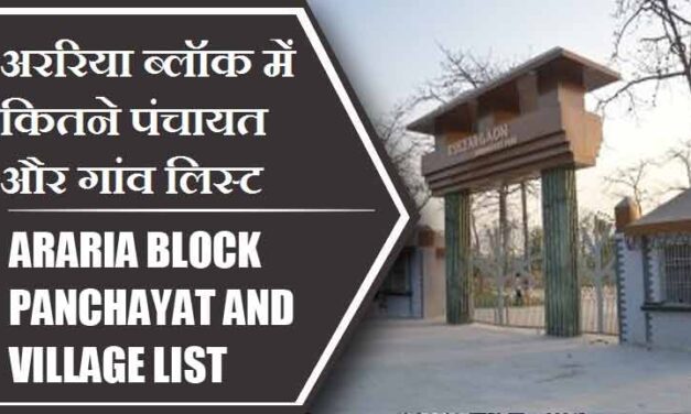 अररिया ब्लॉक में कितने पंचायत और गांव लिस्ट | Araria Block Panchayat and Village List