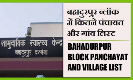 बहादुरपुर ब्लॉक में कितने पंचायत और गांव लिस्ट | Bahadurpur Block Panchayat and Village List