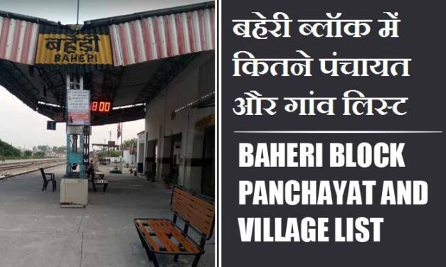 बहेरी ब्लॉक में कितने पंचायत और गांव लिस्ट | Baheri Block Panchayat and Village List
