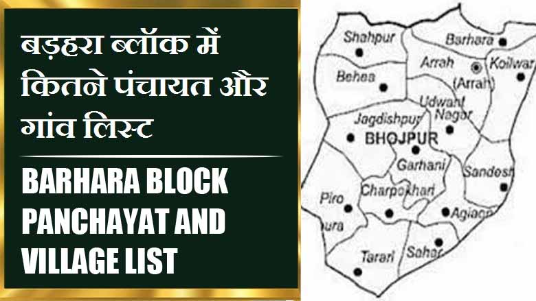 बड़हरा ब्लॉक में कितने पंचायत और गांव लिस्ट | Barhara Block Panchayat and Village List