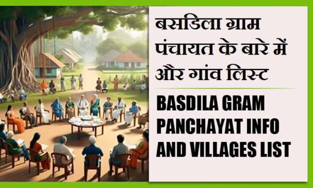 बसडिला ग्राम पंचायत के बारे में और गांव लिस्ट । Basdila Gram Panchayat Info and Villages List