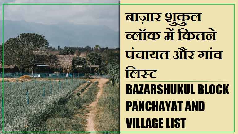बाज़ार शुकुल ब्लॉक में कितने पंचायत और गांव लिस्ट | Bazarshukul Block Panchayat and Village List