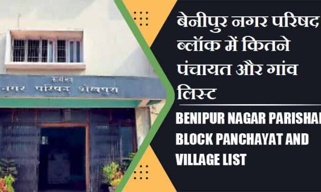 बेनीपुर नगर परिषद ब्लॉक में कितने पंचायत और गांव लिस्ट | Benipur Nagar Parishad Block Panchayat and Village List