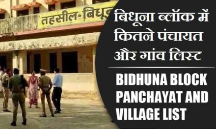बिधूना ब्लॉक में कितने पंचायत और गांव लिस्ट | Bidhuna Block Panchayat and Village List